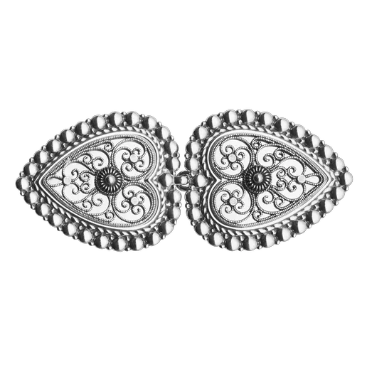 Beltespenne til skinnlist med kruser, oksidert